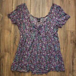 NWOT Torrid Lace Babydoll High Low Top 0